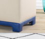 Atelier Del Sofa Puf Crema y Azul